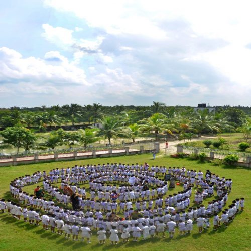 Bhagawatipur Khelaghar school assembly.